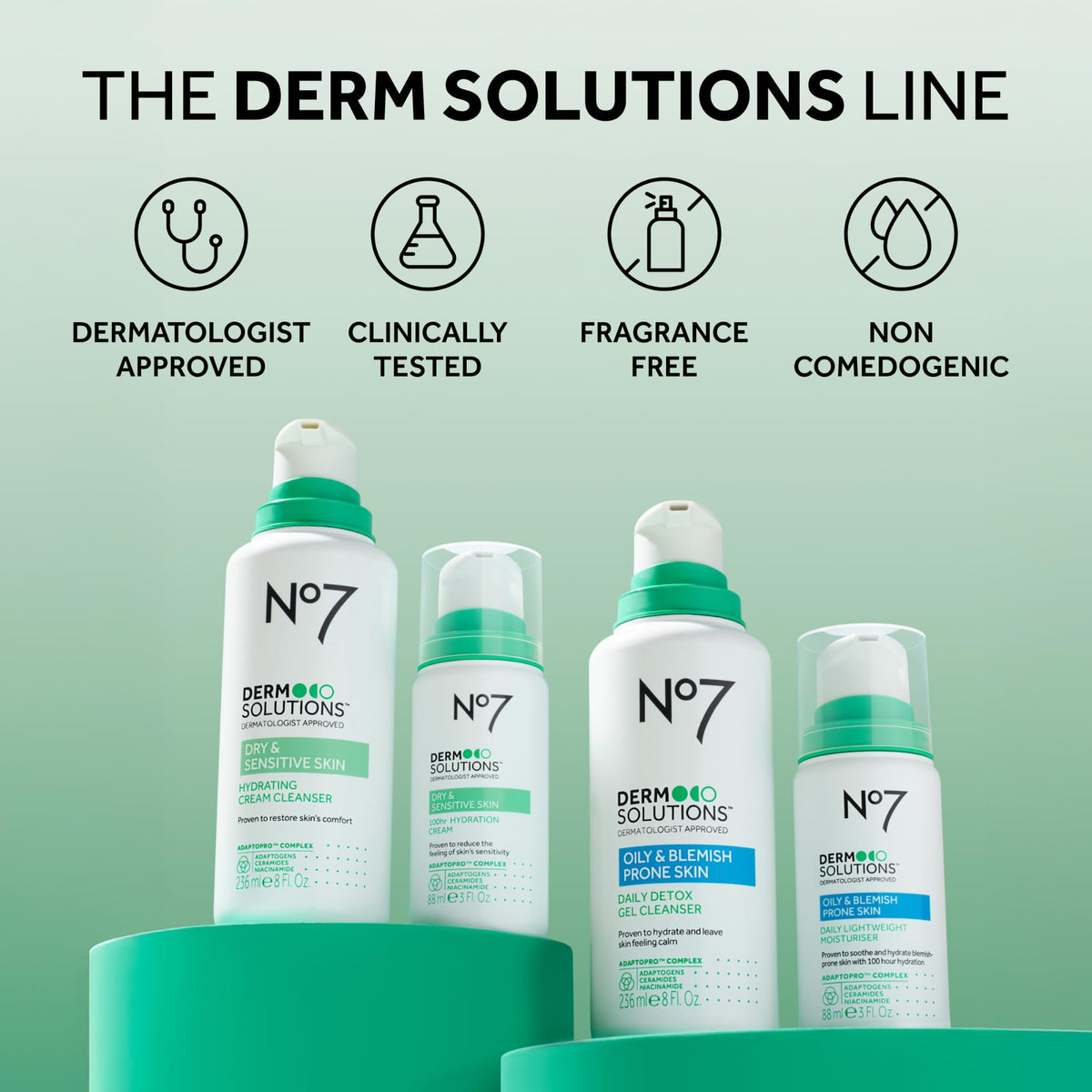 No7 Derm Solutions 100hr Hydrating Face Moisturizer, 3 Fl Oz