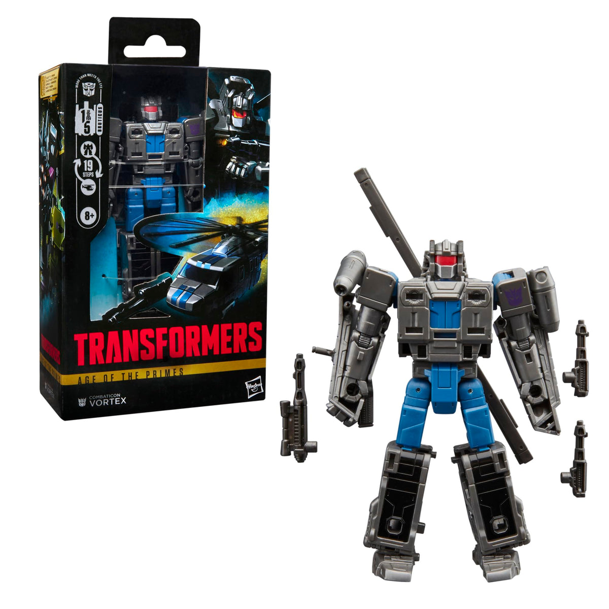 Transformers Age of the Primes Deluxe Class Combaticon Vortex, 5.5-inch Converting Action Figure, Robot Toys for Ages 8+