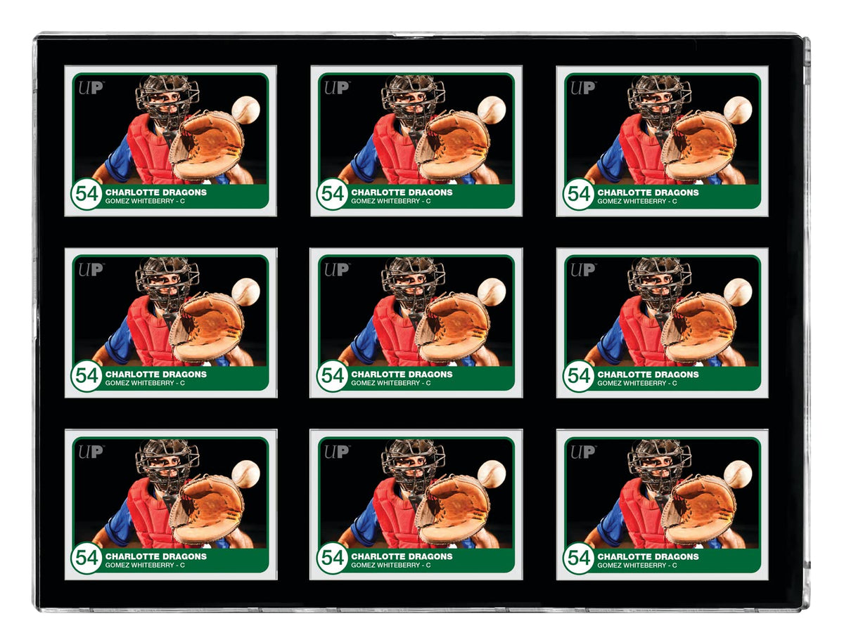 Ultra PRO - Black Border ONE-Touch 9 Graded Card Display Case, Show Off & Protect Standard Size Graded Baseball, Football or Collectible Gaming Cards, Magnetic Closure & UV-Resistant