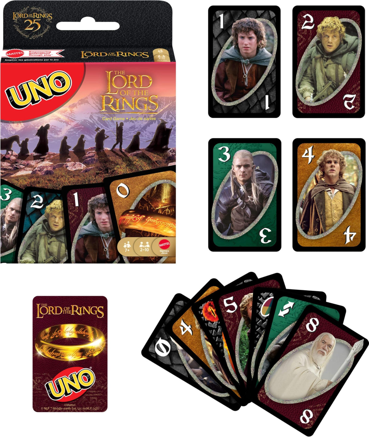 Mattel Games UNO The Lord of the Rings Card Game, Ages 7+