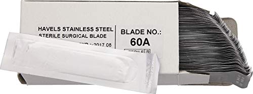 Havalon #60A Stainless Steel Bulk Replacement Blades, 50 Count