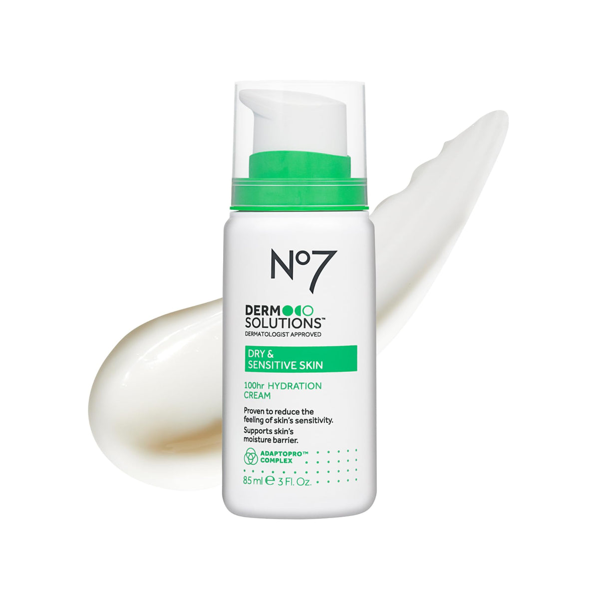 No7 Derm Solutions 100hr Hydrating Face Moisturizer, 3 Fl Oz