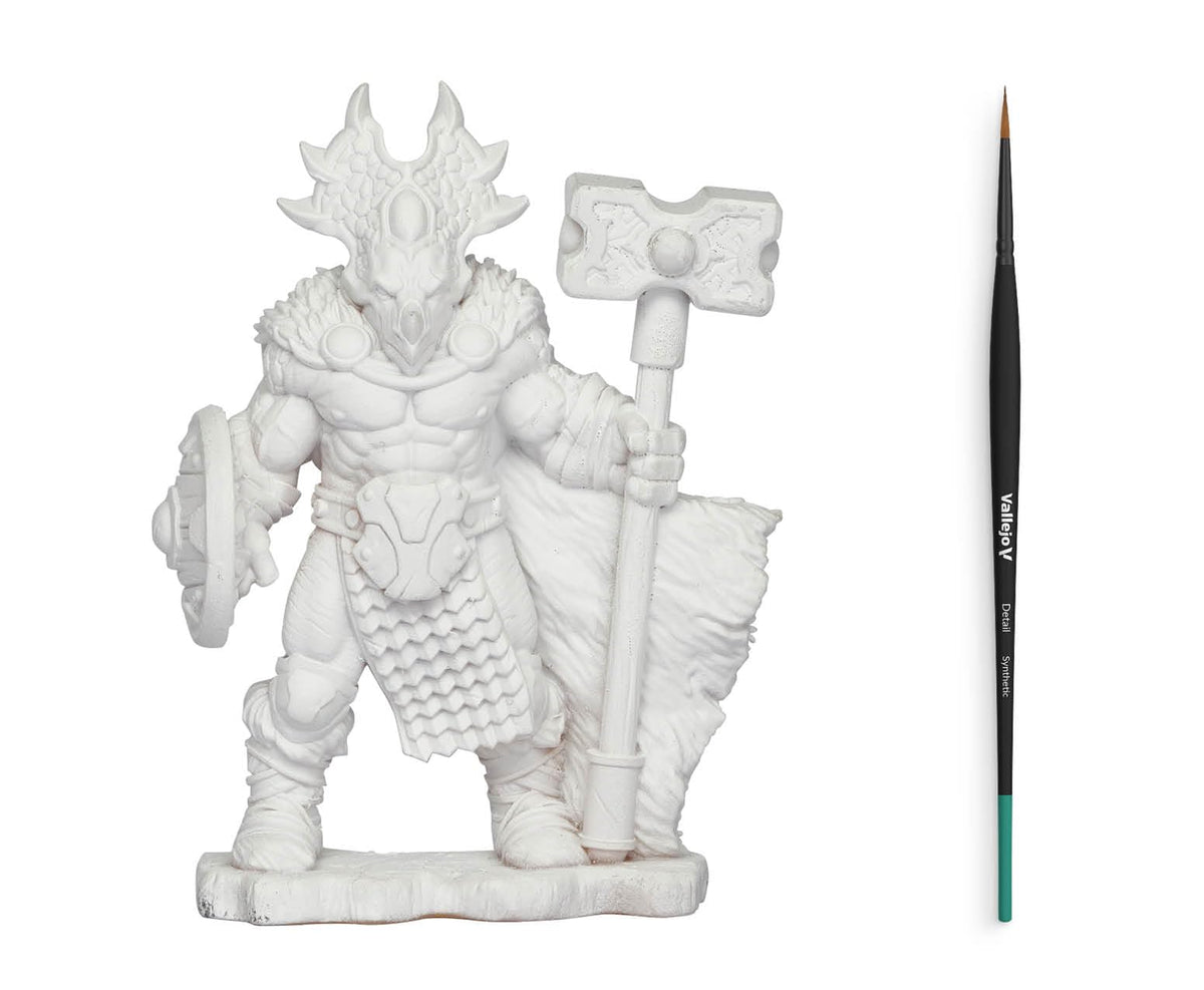 Vallejo Xpress Color Starter Set for Painting Figures, Includes Exclusive Figure, Synthetic Brush and Step-by-Step Guide, Ideal for Skin, Scales, Clothes and Metals