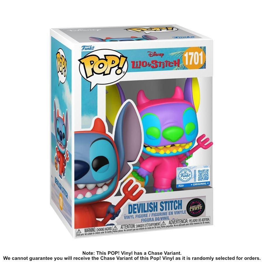 Funko Pop! Vinyl Figure Lilo & Stitch Devil Stitch #1701, Entertainment Earth Exclusive, Multicolor, 3.75 Inches
