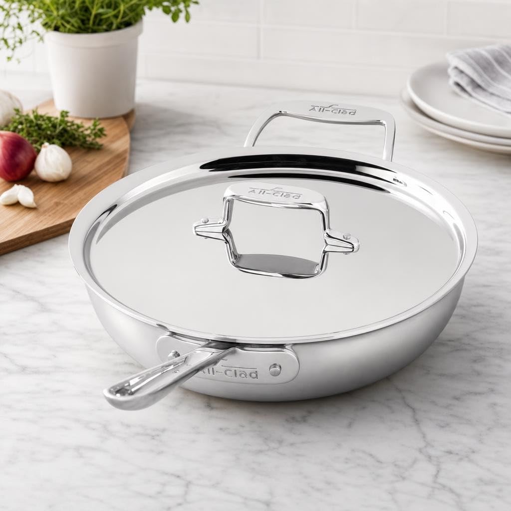 All-Clad d5 Stainless Steel 6 Quart Essential Pan with Lid [Kitchen]