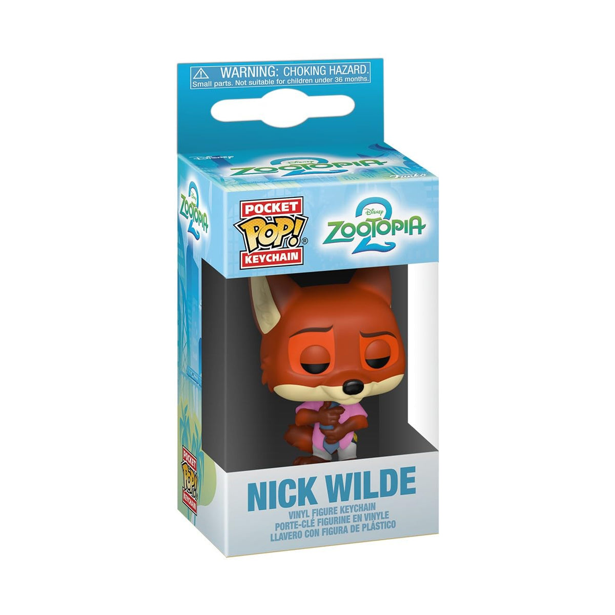 Funko Pop! Keychain: Zootopia 2 - Nick Wilde Novelty Keyring - Collectable Mini Figure - Stocking Filler - Gift Idea - Official Merchandise - Disney Fans - Backpack Decor