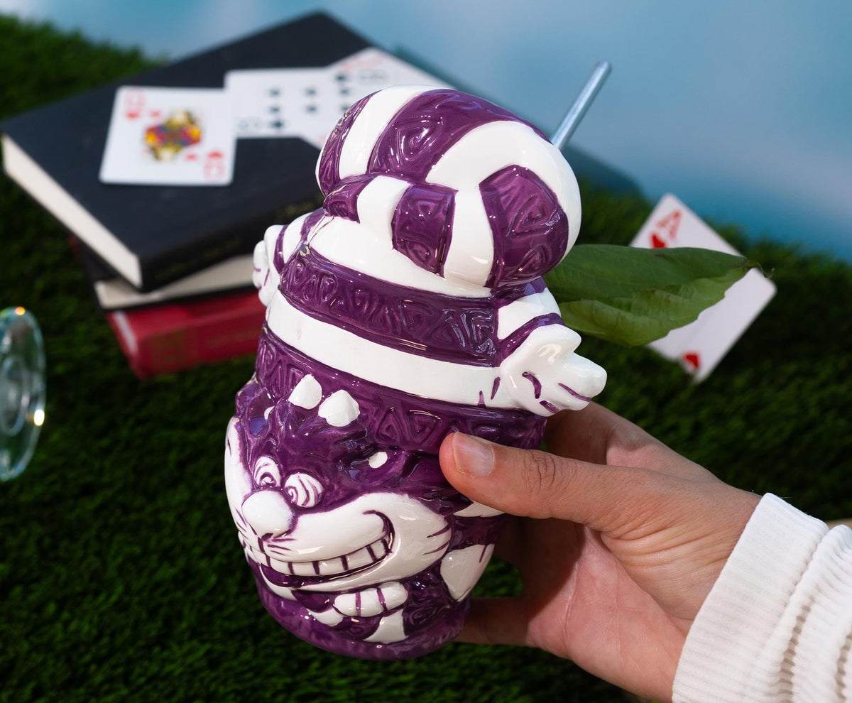 Geeki Tikis Disney Alice in Wonderland Cheshire Cat Ceramic Mug | Party Cocktail Tumbler For Liquor and Beverages | Holds 13 Ounces