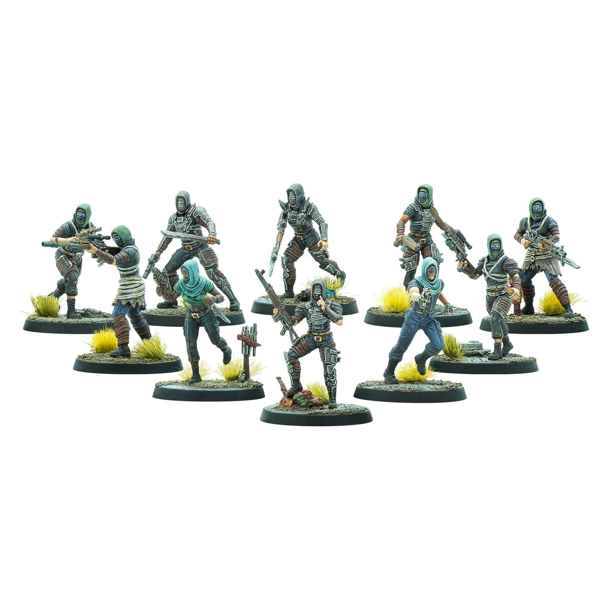 Modiphius Entertainment: Fallout Wasteland Warfare: Raiders - The Pack - 10 Unpainted Figures, Nuka World Wave, Miniatures Also Compatible w/Factions