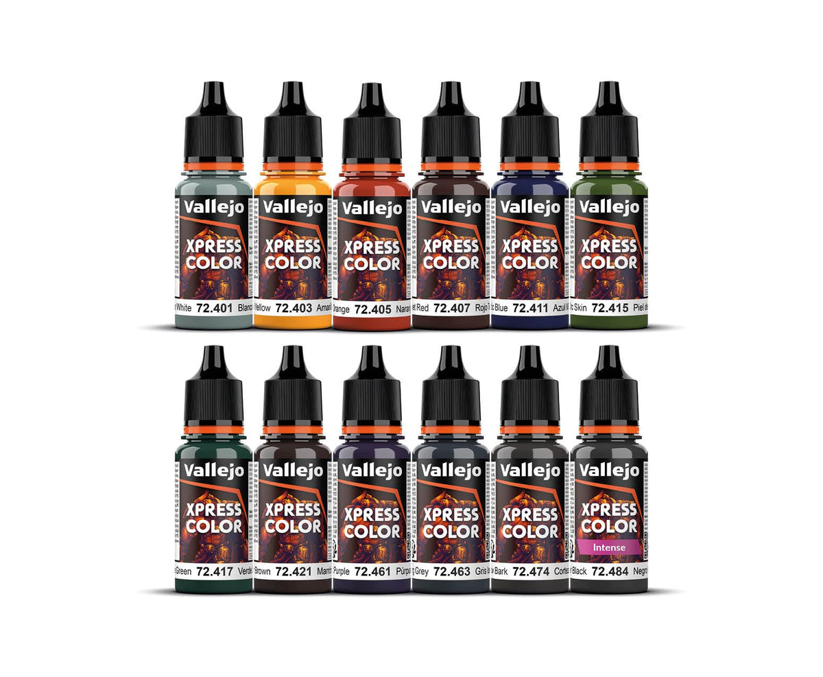 Vallejo Xpress Color Starter Set for Painting Figures, Includes Exclusive Figure, Synthetic Brush and Step-by-Step Guide, Ideal for Skin, Scales, Clothes and Metals