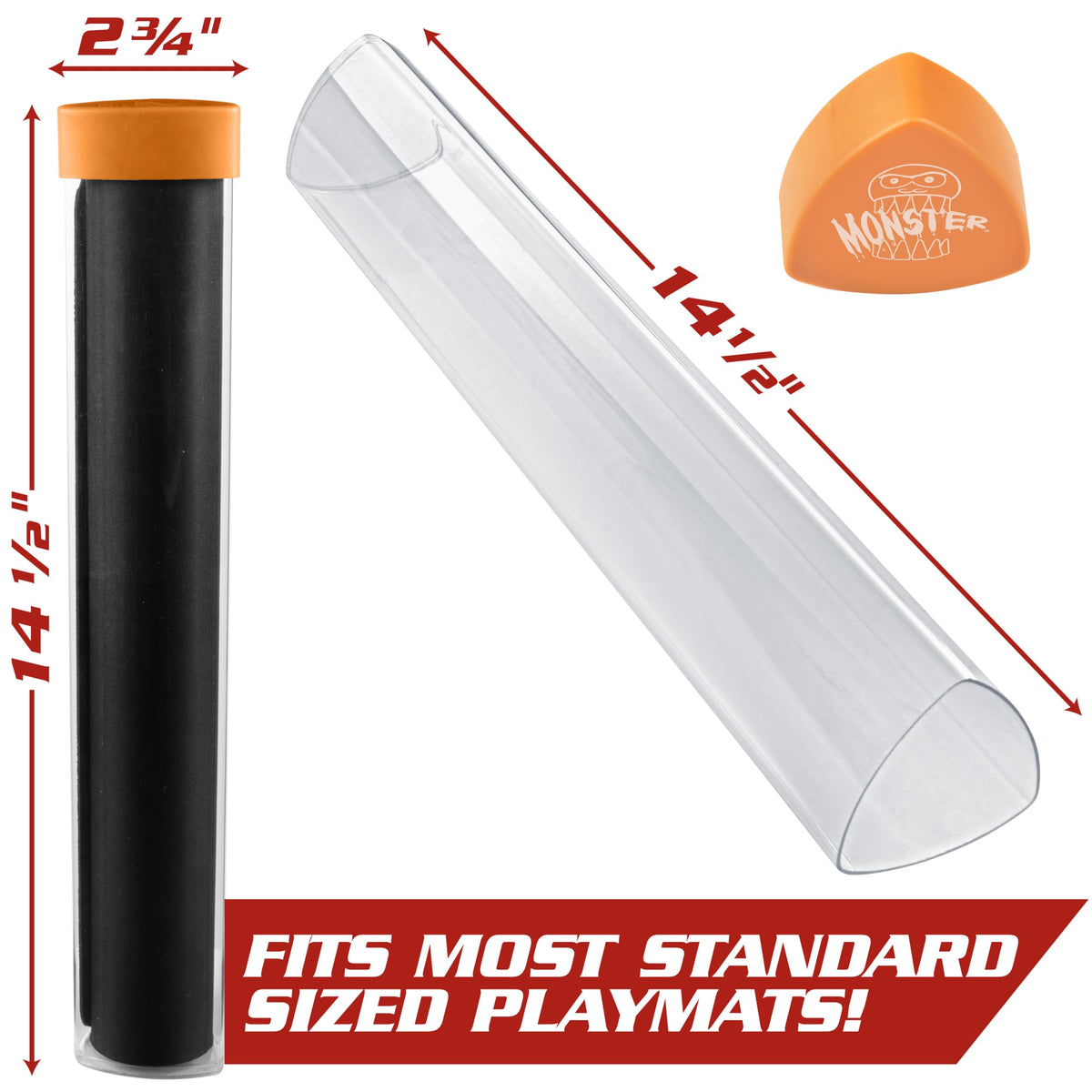 The Original Monster Prism Playmat Tube, Gold, TCG Game Mat Storage