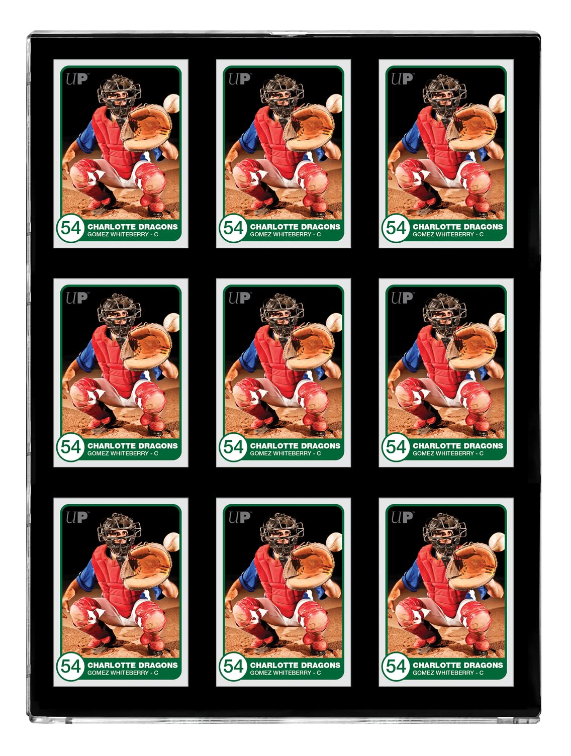 Ultra PRO - Black Border ONE-Touch 9 Graded Card Display Case, Show Off & Protect Standard Size Graded Baseball, Football or Collectible Gaming Cards, Magnetic Closure & UV-Resistant