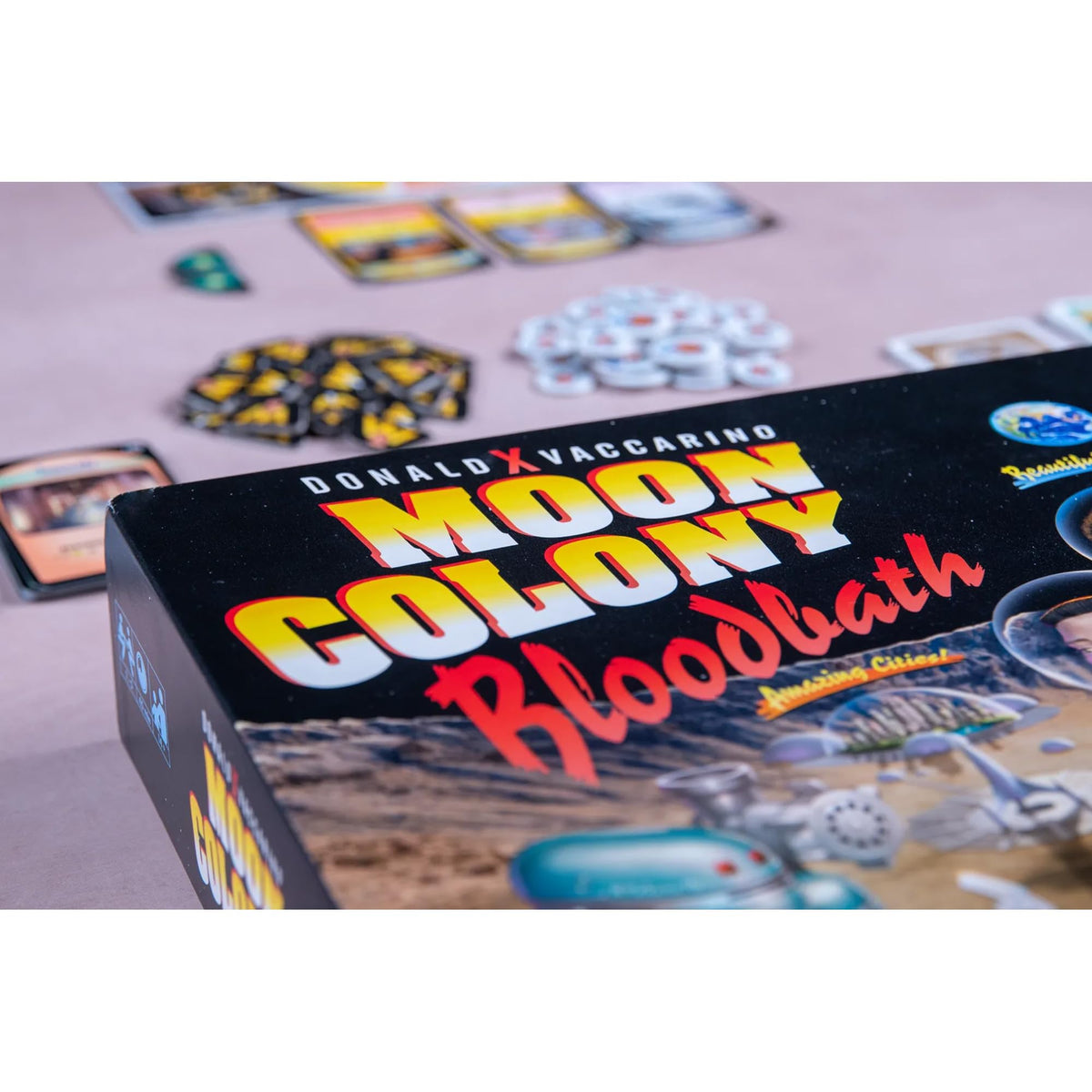 Rio Grande Games Moon Colony Bloodbath Strategy Card Game, 1-5 Players, Engine Building Board Game Ages 14+