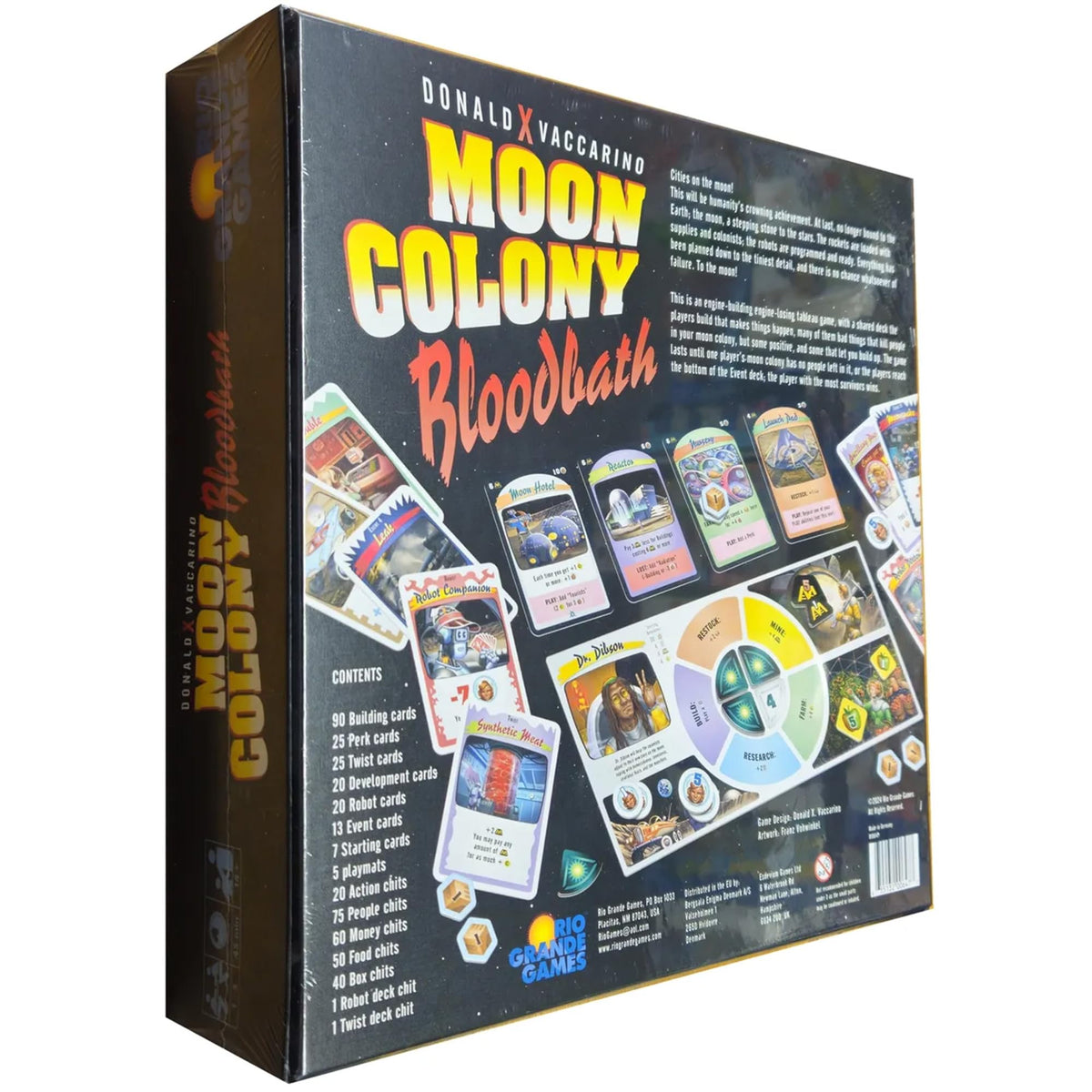 Rio Grande Games Moon Colony Bloodbath Strategy Card Game, 1-5 Players, Engine Building Board Game Ages 14+