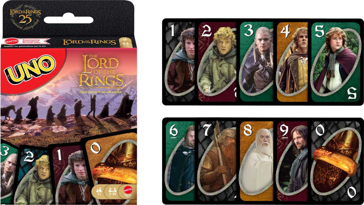 Mattel Games UNO The Lord of the Rings Card Game, Ages 7+