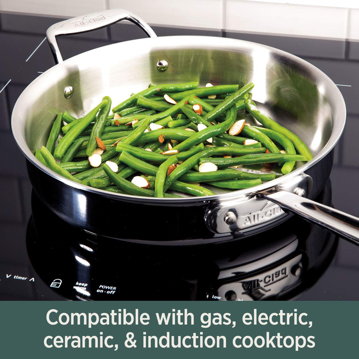 All-Clad D5 Dishwasher Safe Cookware Set, 10-Piece, Stainless
