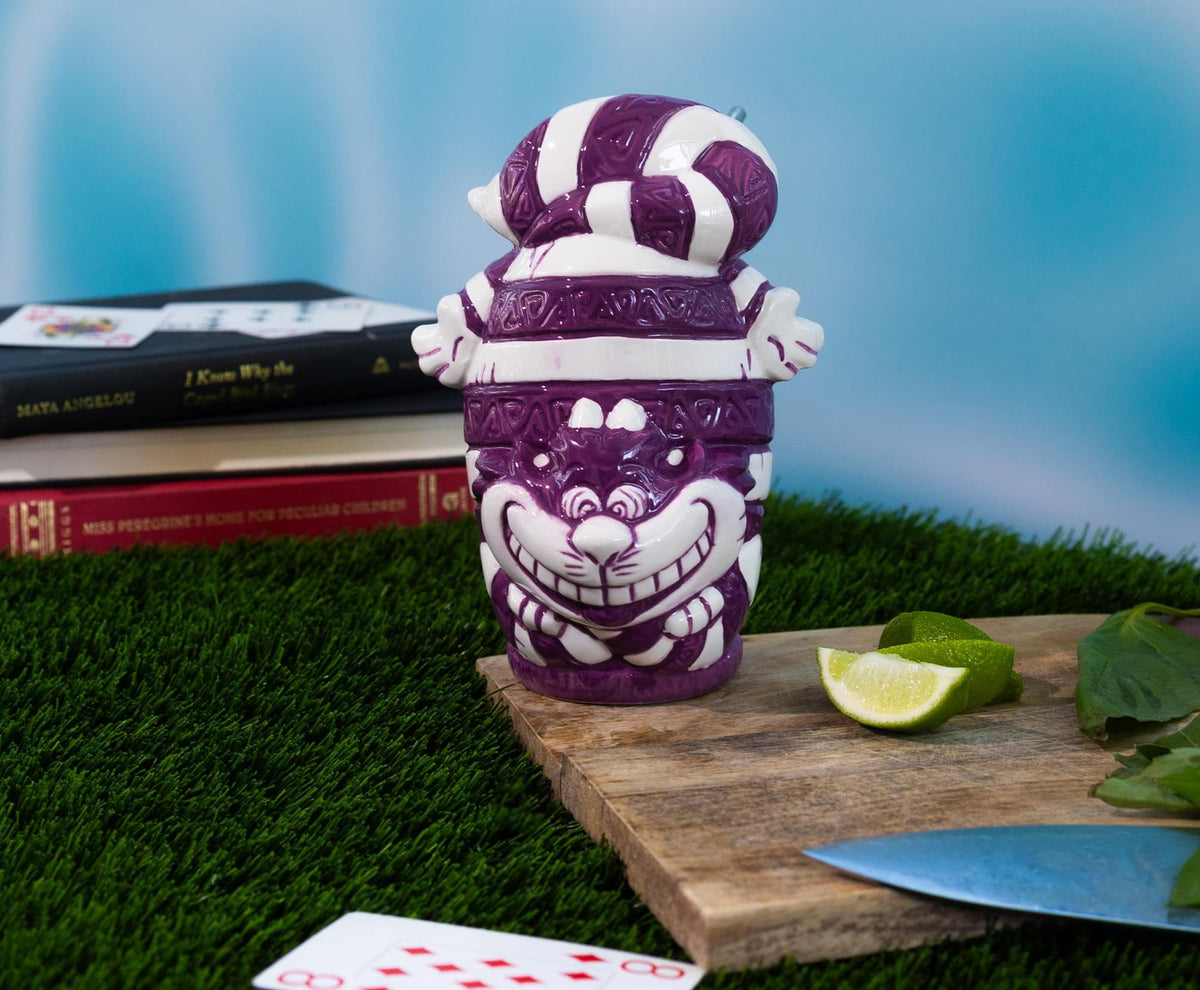 Geeki Tikis Disney Alice in Wonderland Cheshire Cat Ceramic Mug | Party Cocktail Tumbler For Liquor and Beverages | Holds 13 Ounces