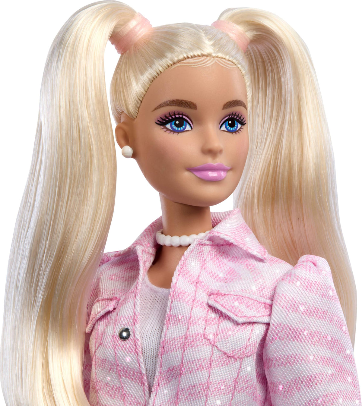 Barbie Deluxe Style Doll #9 with Blonde Hair in Pink Denim Outfit
