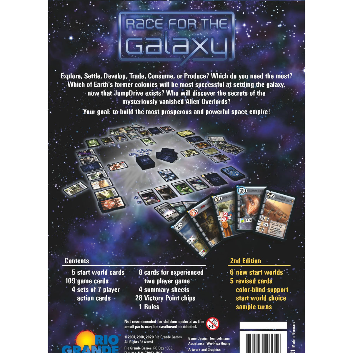 Rio Grande Games Race for the Galaxy Board Game for 2-4 Players, Ages 12+