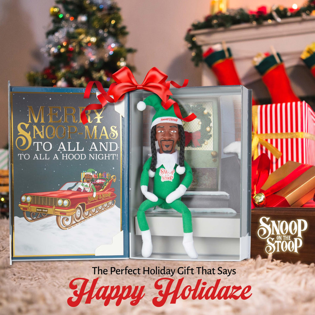 Snoop Dogg Snoop on The Stoop Christmas Elf, 12in Plush Collectible